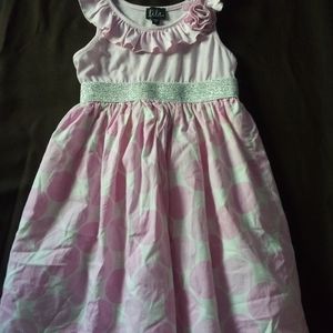 Girls flower sparkle LILT dress sz 6X pink silver